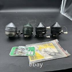 Vintage Spincast Reel Zebco 202 Set Of 4