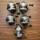 Vintage Zebco 33 Reel Lot Of 5 Usa Made Spin-cast Reels Needing Attention