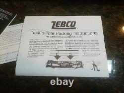 Vintage ZEBCO TACKLE TOTE Rod & Reel Combo 1980s NEW IN BOX