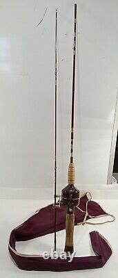 Vintage Zebco 101 60 Two Piece Fishing Rod and Reel RARE