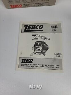 Vintage Zebco 202 Spinning Reel head with Box ZeeBee & Manual 2A