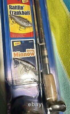 Vintage Zebco 33 Combo Rod And Reel Combo Platinum All Metal With Lures