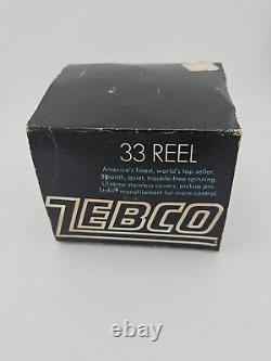 Vintage Zebco 33 Spin-Cast Reel with Original Box Mint NOS Condition