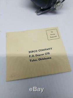 Vintage Zebco 33 Spinner Black And Chrome In Original Box And Paper