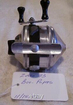 Vintage Zebco 33 Spinner Reel 11/15/22 Very Smooth Working Box Papers