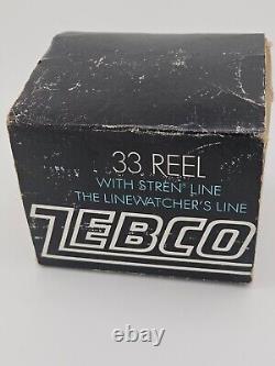 Vintage Zebco 33 Spinning Reel NOS with Box and Manual, Linewatcher's Line