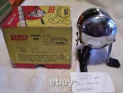 Vintage Zebco 44 Trigger Spin Reel 11/15/22 Very Smooth Working Box Papers