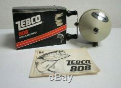 Vintage Zebco 808 Brown Metal Foot Spin-Cast Fishing Reel. Excellent! NOS # 22