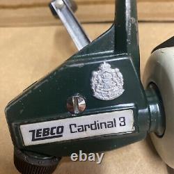 Vintage Zebco ABU Cardinal 3 Ball Bearing Spinning Reel Made In Sweden Smooth