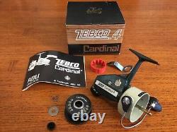 Vintage Zebco Cardinal 4 Spinning Reel In Box, Manual and Tool. Sweden 781101