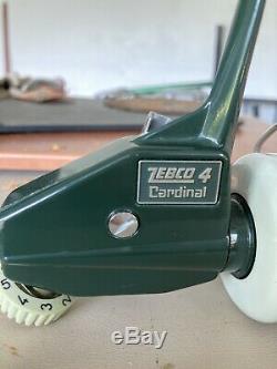 Vintage Zebco Cardinal 4 spinning Reel -Sweden 751110 Green Excellent