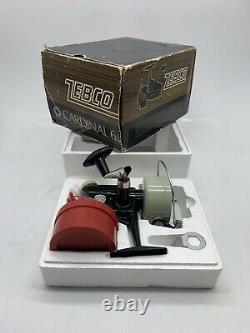 Vintage Zebco Cardinal 6 Spinning Reel-Green with Box Made In Sweden