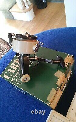 Vintage Zebco Cardinal #7 spinning reel in original box with spare spool and oth