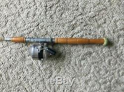 Vintage Zebco Heavy Duty Spinner Model 55 Fishing Reel & Rod