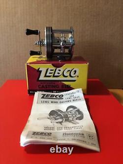 Vintage Zebco Lurecast Model 330 Fishing Reel with Original Box & Manual
