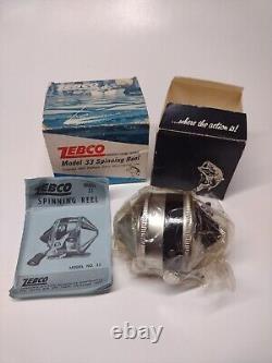 Vintage Zebco Model 33 Spinning Fishing Reel, New Old Stock