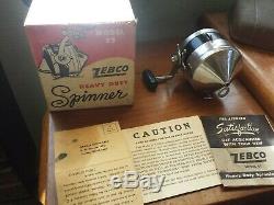 Vintage Zebco Model 55 With Box and papers