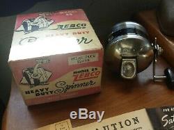 Vintage Zebco Model 55 With Box and papers