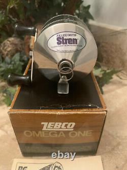 Vintage Zebco Omega One Spincast Fishing Reel NOS New Mint Box Instructions
