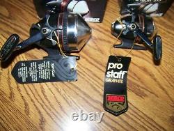 Vintage Zebco Pro Staff 2010 and 2030 Fishing Reels New Brunswick Made In USA