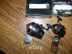 Vintage Zebco Pro Staff 2010 and 2030 Fishing Reels New Brunswick Made In USA