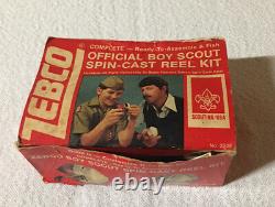 Vintage Zebco Red AND White Boy Scouts Of America FISHING Reel USA