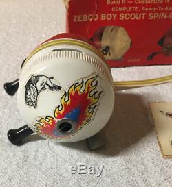 Vintage Zebco Red AND White Boy Scouts Of America FISHING Reel USA