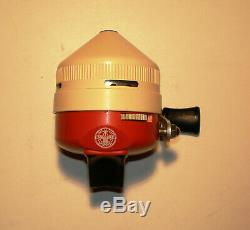 Vintage Zebco Red & White 202 Boy Scout Reel! Molded Body! USA