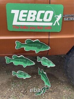 Vintage Zebco Reels The Folks You Fish With Store Display & Large Vinyl Banner