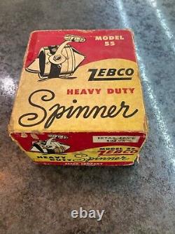 Vintage Zebco Spinner Model 55 Fishing Reel