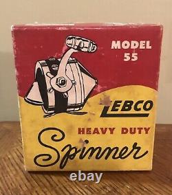 Vintage Zebco Spinner Model 55 Fishing Reel In Original Box, Manual, Instruction