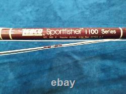 Vintage Zebco Sportfisher 1100 Series 8' Popular Action Rod and Reel