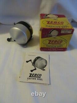 Vintage Zebco & Zero Hour Bomb Company Standard 1st Year Reel in Box Works