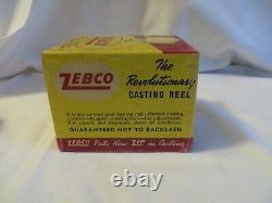 Vintage Zebco & Zero Hour Bomb Company Standard 1st Year Reel in Box Works