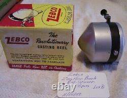 Vintage Zebco Zero Hour Bomb Reel 11/15/22 Smooth Box Papers Red Spinner Lot B