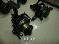 Vintage collection working spinning reels as a lot of 10, Shimano, Zebco, Daiwa