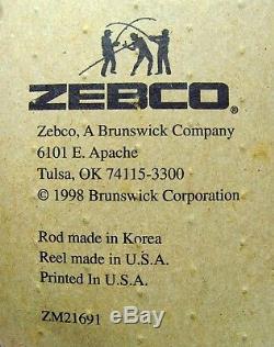 Vintage1998Brand New on CardZebcoRed RhinoRod & Reel ComboUSASuper Rare
