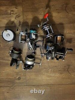 Vtg Fishing Reels And Tackle. Shakespeare Zebco, Barkley, Holiday, Minicast