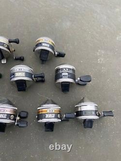 X14 vintage Zebco 33 FISHING REELS METAL FOOT MADE IN USA 14 lot