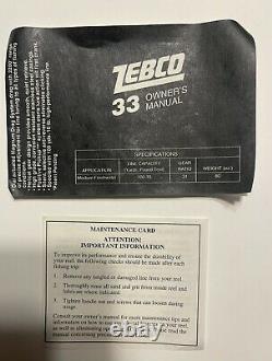 ZEBCO 33 Collectors Classics Series 1 With tin, Manual. Never Used! Rare