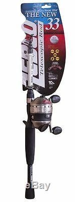 ZEBCO 33 SPINCAST 6' TELESCOPING Fishing Combo Rod and Reel NEW! #33605MTEL