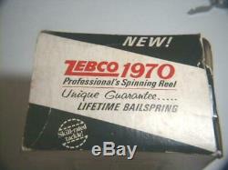 Zebco 1970 Clear reel, box & paperwork, 1 of 12 produced