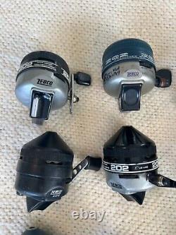 Zebco 202, 222 Spin Cast Reel Lot of 17