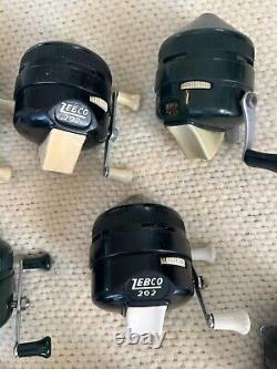 Zebco 202, 222 Spin Cast Reel Lot of 17