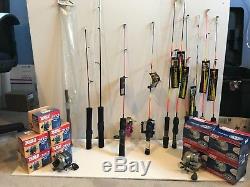 Zebco 202le & 202 Reels & HT ice fishing rods ultimate lot of 22 items