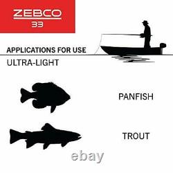 Zebco 33 Micro Spincast Reel and Fishing Rod Combo, 4-Foot 6-Inch 2-Piece Durabl
