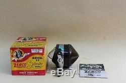 Zebco 33 Reel in box with papers used- with brown covers