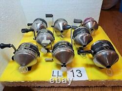 Zebco 33 Reels Lot Of 8 Working Condition # Ll-13