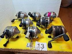 Zebco 33 Reels Lot Of 8 Working Condition # Ll-13