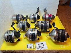 Zebco 33 Reels Lot Of 8 Working Condition # Ll-13